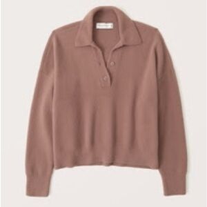 NWT Abercrombie polo sweater in medium - brown